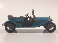 Vintage Lesney Matchbox Models of YesterYear No. Y-12 1909 Thomas Flyabout Teal Blue Die Cast Toy Antique Car Vehicle Missing Roof