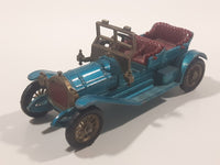 Vintage Lesney Matchbox Models of YesterYear No. Y-12 1909 Thomas Flyabout Teal Blue Die Cast Toy Antique Car Vehicle Missing Roof
