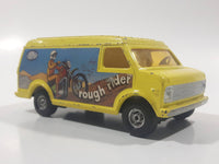 Vintage Corgi Chevrolet Van Rough Rider Yellow 1/38 Scale Die Cast Toy Car Vehicle with Opening Rear Doors