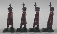 Vintage Britains Ltd Beefeater Yeoman Guard Soldier 3" Tall Toy Metal Figures Lot of 4
