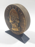 Vintage Vacumet United States of America Quarter Dollar Home Savings Association 5 5/8" Tall Coin Bank No Key