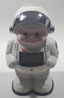 1989 - 1991 NASA Astronaut Shaped Plastic 8 1/2" Tall Digital Alarm Clock Coin Bank with Coin Distinguishing Mechanism and Lights & Sound U.S. Pat No. 4998611