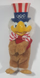 Vintage 1984 Los Angeles Summer Olympic Games Sam The Eagle Mascot 4 3/4" Tall Toy PVC Figure Plush Clip Holder