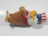 Vintage 1984 Los Angeles Summer Olympic Games Sam The Eagle Mascot 4 3/4" Tall Toy PVC Figure Plush Clip Holder