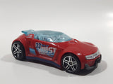 2014 Hot Wheels Track Builder High Voltage Red Stunt Team Die Cast Toy Race Car Vehicle