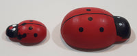 Lady Bugs Hand Painted 5/8" and 1 1 /4" Small Wood Figures