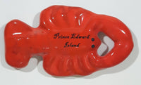 Prince Edward Island Red Lobster Shaped 1 7/8" x 3 1/4" Clay Pottery Fridge Magnet
