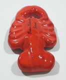 Prince Edward Island Red Lobster Shaped 1 7/8" x 3 1/4" Clay Pottery Fridge Magnet