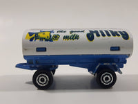 Majorette Milky The Good Milk Trailer White and Blue Die Cast Toy Vehicle Busted Hitch