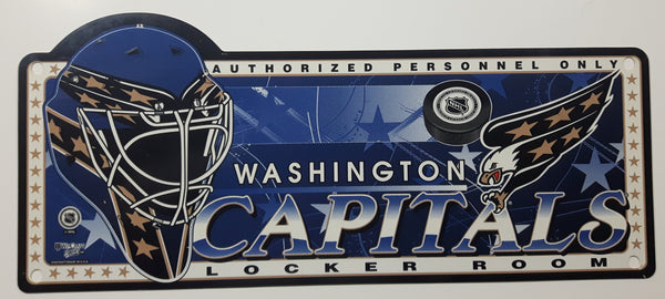 Washington Capitals NHL Ice Hockey Team Locker Room Authorized Personnel Only 8 1/4" x 19" Plastic Wall Sign