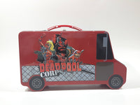 Vandor Marvel Deadpool Corps Chimichanga Food Catering Truck Shaped Red Embossed Tin Metal Lunch Box