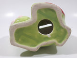 Green and Red Cat Ceramic Coin Bank 5" Long