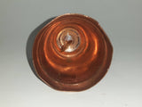 Chile Copper Bell with Drill Bit Style Handle 4 1/4" Tall Missing The Clapper