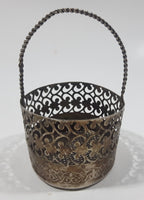 Miniature Small Metal Ornate Basket