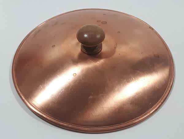 5 1/2" Copper Pot Lid with Wood Handle