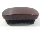Dark Stained Wood 3 3/8" Long Wood Small Shoe Brush with Black Bristles