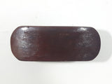 Dark Stained Wood 3 3/8" Long Wood Small Shoe Brush with Black Bristles