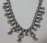 Vintage Clear Sparkling Rhinestone 15" Long Necklace