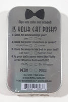 Archie McPhee Cat Bow Tie For Posh Cats! In Tin Metal Container New in Package