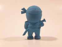 OOLY Blue Ninja 1 3/4" Tall Rubber Toy Figure Eraser