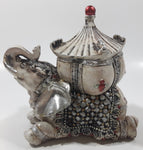 Decorated Indian Elephant with Howdah 5 1/2" Long Resin Sculpture Ornament