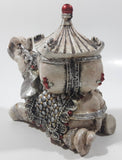 Decorated Indian Elephant with Howdah 5 1/2" Long Resin Sculpture Ornament