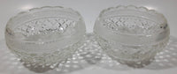 Set of 2 Vintage Crystal Glass Candy Dish Bowls 4 1/4" Diameter