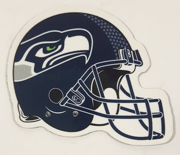 Seattle Seahawks NFL Football Team Helmet Shaped 1 7/8" x 2" Thin Fridge Magnet