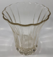 Vintage Bubble Bottom 7 1/2" Tall Heavy Glass Flower Vase