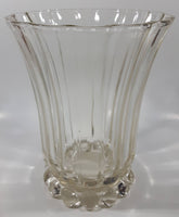 Vintage Bubble Bottom 7 1/2" Tall Heavy Glass Flower Vase