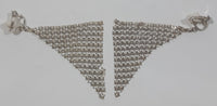 Vintage Circle Sheet Triangle Shaped Metal Clip On Earrings