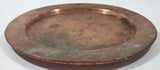 Vintage Heavy Hammered Copper Metal Charger Plate 8 1/2" Diameter
