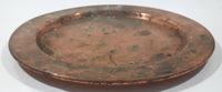 Vintage Heavy Hammered Copper Metal Charger Plate 8 1/2" Diameter