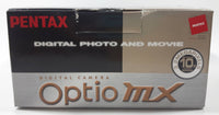 Pentax Optio MX 3.2 Megapixel 10x Optical Zoom Digital Photo And Movie Camera with Box and Some Accessories NOT TESTED