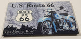 U.S. Route 66 "The Mother Road" Chicago, IL to Santa Monica, CA Motor Cycle Themed 2 1/8" x 3 1/8" Fridge Magnet