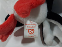1997 Ty Beanie Babies Collection 'Puffer' Bird 6 1/2" Tall Stuffed Animal Bean Bag Plush with Tags