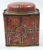 Vintage Coffee Red Tin Metal Container