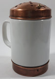 Vintage Copper and Ceramic 5 1/2" Tall Cheese Shaker