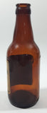 Rare Vintage Schulrheiss Patz Aecht Patzenhofer Bier 7 1/2" Tall Brown Amber Glass Beer Bottle Berlin, Germany