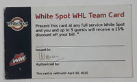 November 21, 2009 WHL Vancouver Giants vs Portland Winter Hawks Legends Night 8" x 10" Poster Paper Henri Richard, Charlie Hodge, Yvon Lambert with White Spot WHL Team Card