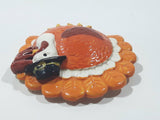 Thanksgiving Pilgrim Turkey Shaped 2" x 2 1/4" Resin Fridge Magnet