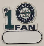 2002 Hunter MLBP Seattle Mariners Baseball Team #1 Fan 2 3/4" x 2 3/4" Rubber Fridge Magnet