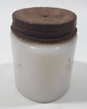 Antique Pond's Cold Cream Milk Glass Bottle 1 1/8" Tall