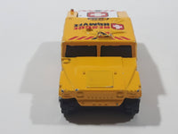 2003 Matchbox Special Edition Hummer Rescue Humvee Yellow 1:70 Scale Die Cast Toy Car Vehicle with Opening Rear Hatch