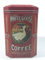 Shuster Gormly Co. One Pound White Goose Brand Coffee 6 1/4" Tall Tin Metal Container Jeannette, Pennsylvania