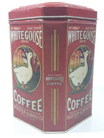 Shuster Gormly Co. One Pound White Goose Brand Coffee 6 1/4" Tall Tin Metal Container Jeannette, Pennsylvania
