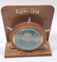 Vintage Avon Brand Woburn Abbey Country House Deer Scene Picture Ship's Wheel Wood Letter Holder Made in England