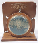 Vintage Avon Brand Woburn Abbey Country House Deer Scene Picture Ship's Wheel Wood Letter Holder Made in England