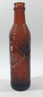 Antique 1940s Orange Crush 7 Fl oz 8 1/4" Tall Brown Amber Glass Beehive Style Bottle