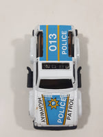 Unknown Brand Police Highway Patrol 013 White Die Cast Toy Car Emergency Vehicle